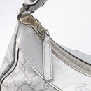 GUCCI GuccissimaGG Abbey Shoulder Bag Leather Silver 190525 Auth 213814V-16
