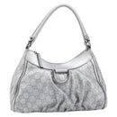GUCCI GuccissimaGG Abbey Shoulder Bag Leather Silver 190525 Auth 213814V-2