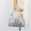 GUCCI GuccissimaGG Abbey Shoulder Bag Leather Silver 190525 Auth 213814V-24