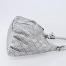 GUCCI GuccissimaGG Abbey Shoulder Bag Leather Silver 190525 Auth 213814V-4