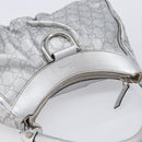 GUCCI GuccissimaGG Abbey Shoulder Bag Leather Silver 190525 Auth 213814V-6