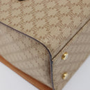 CELINE Macadam Hand Bag PVC Beige Gold Tone Auth 213815-13