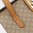CELINE Macadam Hand Bag PVC Beige Gold Tone Auth 213815-15