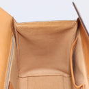 CELINE Macadam Hand Bag PVC Beige Gold Tone Auth 213815-19