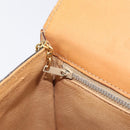 CELINE Macadam Hand Bag PVC Beige Gold Tone Auth 213815-21