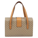 CELINE Macadam Hand Bag PVC Beige Gold Tone Auth 213815-3