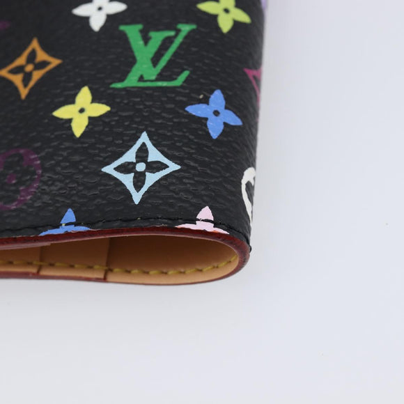 LOUIS VUITTON Multicolor Carnet de Val Mini Agenda Black M92652 LV Auth 213818V