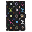 LOUIS VUITTON Multicolor Carnet de Val Mini Agenda Black M92652 LV Auth 213818V-2