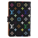 LOUIS VUITTON Multicolor Carnet de Val Mini Agenda Black M92652 LV Auth 213818V-3