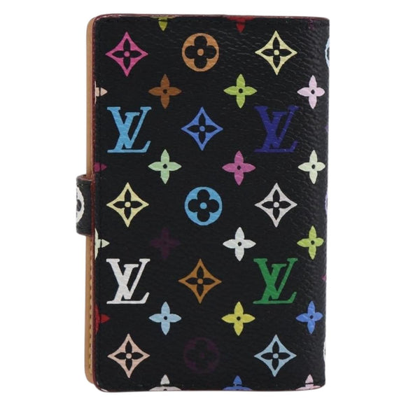 LOUIS VUITTON Multicolor Carnet de Val Mini Agenda Black M92652 LV Auth 213818V