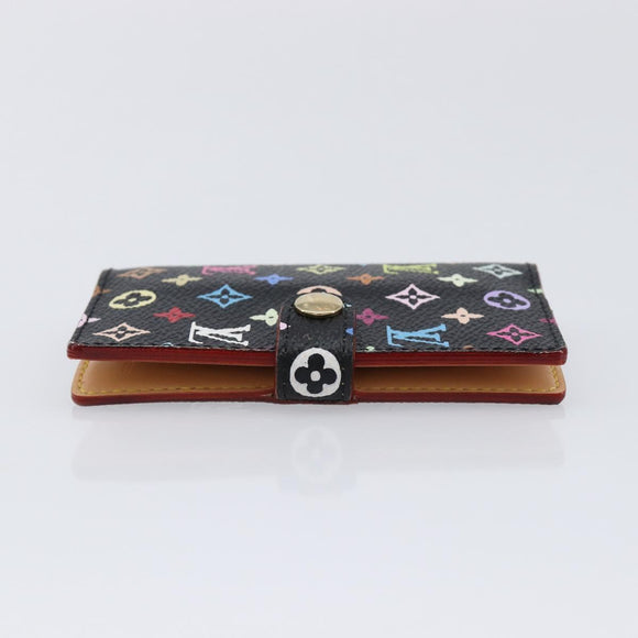 LOUIS VUITTON Multicolor Carnet de Val Mini Agenda Black M92652 LV Auth 213818V