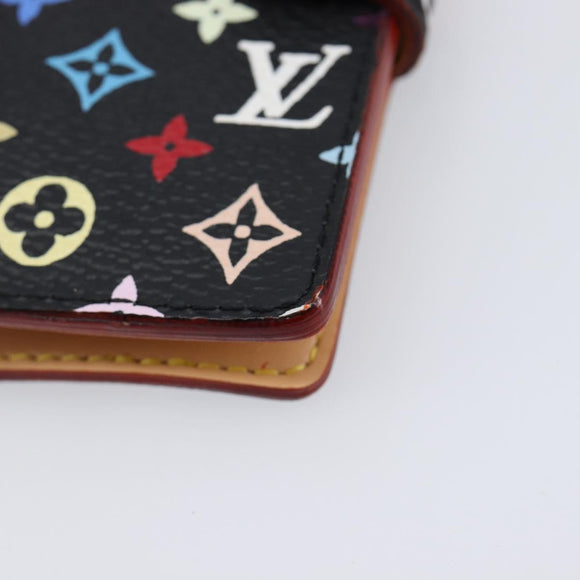 LOUIS VUITTON Multicolor Carnet de Val Mini Agenda Black M92652 LV Auth 213818V