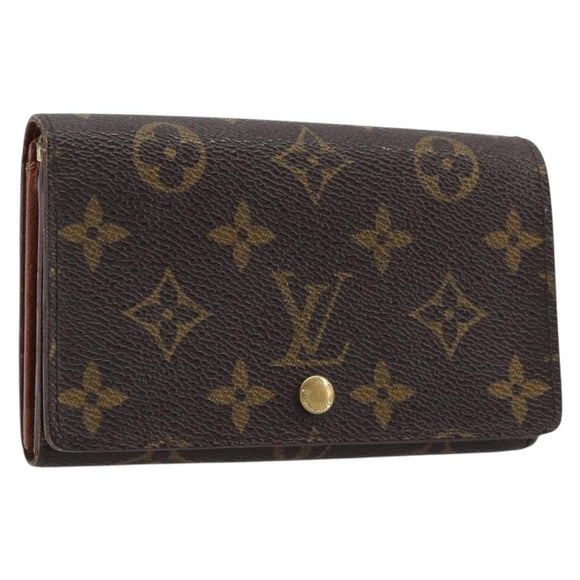 LOUIS VUITTON Monogram Porte Monnaie Billets Tresor Wallet M61730 LV Auth 213820