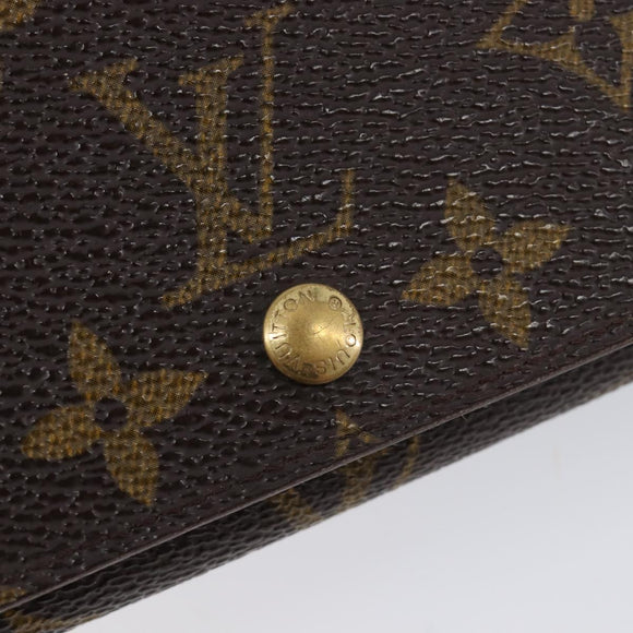 LOUIS VUITTON Monogram Porte Monnaie Billets Tresor Wallet M61730 LV Auth 213820
