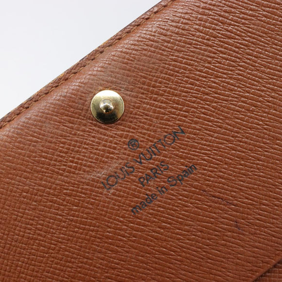 LOUIS VUITTON Monogram Porte Monnaie Billets Tresor Wallet M61730 LV Auth 213820