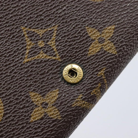 LOUIS VUITTON Monogram Porte Monnaie Billets Tresor Wallet M61730 LV Auth 213820