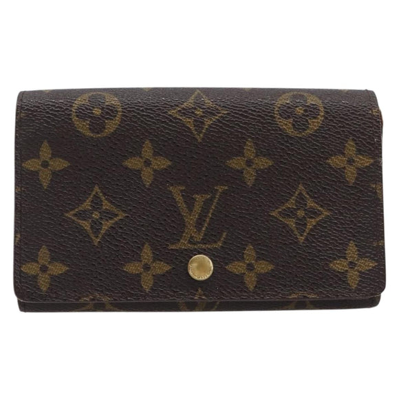LOUIS VUITTON Monogram Porte Monnaie Billets Tresor Wallet M61730 LV Auth 213820