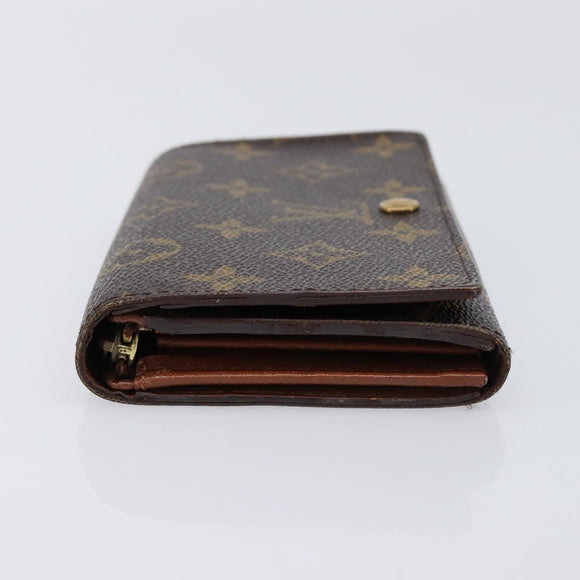 LOUIS VUITTON Monogram Porte Monnaie Billets Tresor Wallet M61730 LV Auth 213820