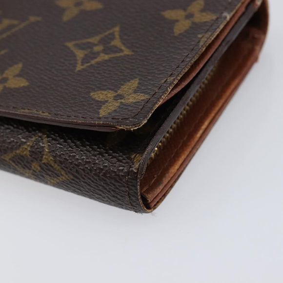 LOUIS VUITTON Monogram Porte Monnaie Billets Tresor Wallet M61730 LV Auth 213820