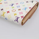 LOUIS VUITTON Monogram Multicolor Portefeiulle Sarah White M93532 LV Auth 213821-10