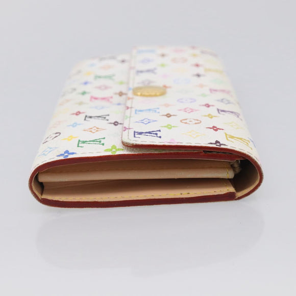 LOUIS VUITTON Monogram Multicolor Portefeiulle Sarah White M93532 LV Auth 213821