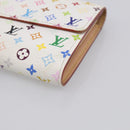 LOUIS VUITTON Monogram Multicolor Portefeiulle Sarah White M93532 LV Auth 213821-8