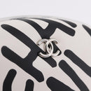 CHANEL Sunglasses Case Chain Neck Pouch Leather White Silver CC Auth 213823SAM-16