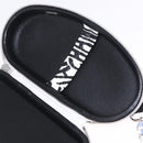 CHANEL Sunglasses Case Chain Neck Pouch Leather White Silver CC Auth 213823SAM-19