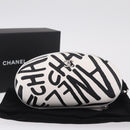 CHANEL Sunglasses Case Chain Neck Pouch Leather White Silver CC Auth 213823SAM-28