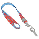 CHANEL Sports Line Neck Strap Canvas Light Blue Silver CC Auth 213824V-1