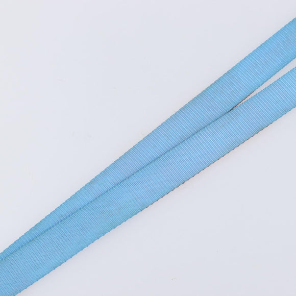 CHANEL Sports Line Neck Strap Canvas Light Blue Silver CC Auth 213824V