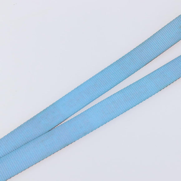 CHANEL Sports Line Neck Strap Canvas Light Blue Silver CC Auth 213824V
