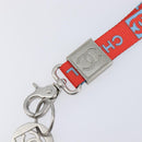 CHANEL Sports Line Neck Strap Canvas Light Blue Silver CC Auth 213824V-4