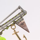 LOUIS VUITTON Brooch Metal Lime Green Silver tone LV Auth 213825M-6