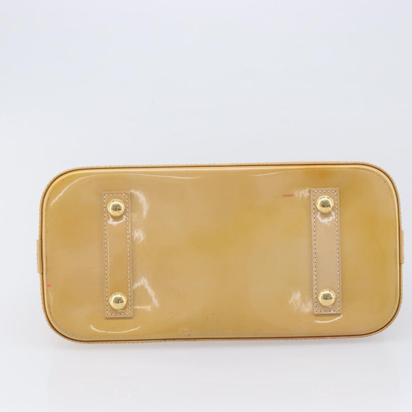 LOUIS VUITTON Monogram Vernis Alma PM Hand Bag Rose Florentin M91614 Auth 213827