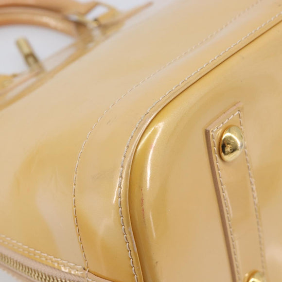 LOUIS VUITTON Monogram Vernis Alma PM Hand Bag Rose Florentin M91614 Auth 213827