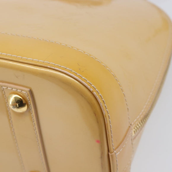LOUIS VUITTON Monogram Vernis Alma PM Hand Bag Rose Florentin M91614 Auth 213827