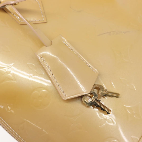 LOUIS VUITTON Monogram Vernis Alma PM Hand Bag Rose Florentin M91614 Auth 213827