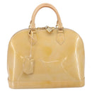 LOUIS VUITTON Monogram Vernis Alma PM Hand Bag Rose Florentin M91614 Auth 213827-2