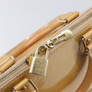 LOUIS VUITTON Monogram Vernis Alma PM Hand Bag Rose Florentin M91614 Auth 213827-20