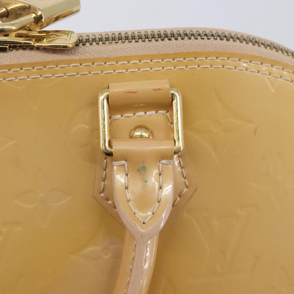 LOUIS VUITTON Monogram Vernis Alma PM Hand Bag Rose Florentin M91614 Auth 213827