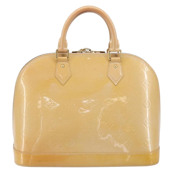 LOUIS VUITTON Monogram Vernis Alma PM Hand Bag Rose Florentin M91614 Auth 213827