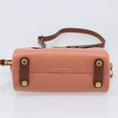 Coach Shoulder Bag Leather 2way Pink Gold Tone Auth 213832A-12