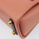 Coach Shoulder Bag Leather 2way Pink Gold Tone Auth 213832A-14
