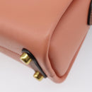 Coach Shoulder Bag Leather 2way Pink Gold Tone Auth 213832A-16
