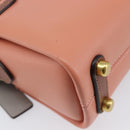 Coach Shoulder Bag Leather 2way Pink Gold Tone Auth 213832A-17