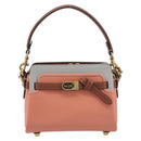 Coach Shoulder Bag Leather 2way Pink Gold Tone Auth 213832A-2