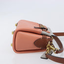 Coach Shoulder Bag Leather 2way Pink Gold Tone Auth 213832A-4