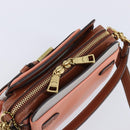 Coach Shoulder Bag Leather 2way Pink Gold Tone Auth 213832A-6