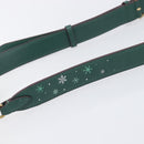 Coach Disney Collaboration Shoulder Bag Leather Green Gold Tone Auth 213833A-12
